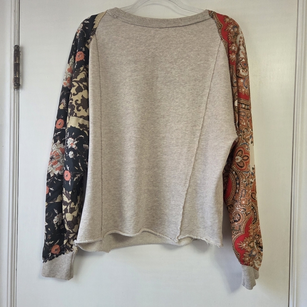 FREE PEOPLE Vintage Affair Pullover Sweatshirt Top Extra Small - Picture 5 of 8